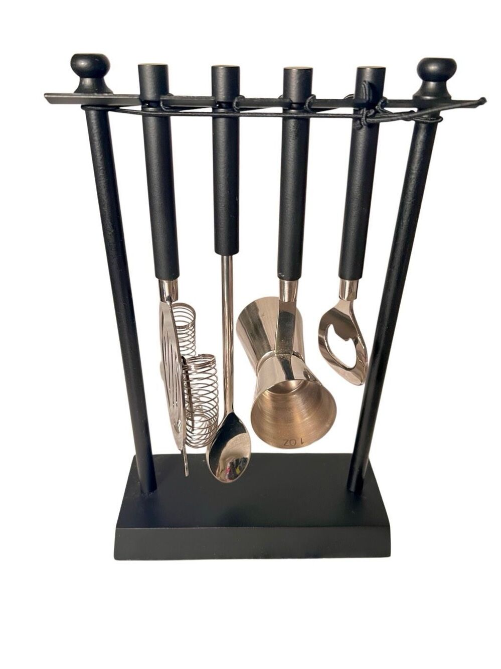 5pc Stainless Steel Bar Tool Set Black- Threshold